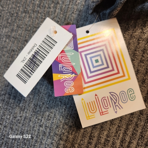 LulaRoe Debbie Sheath Gray Long Sleeve Knit Dress NWT 2XL - Picture 5 of 10